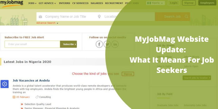 MyJobMag Website Update: What It Means For Job Seekers